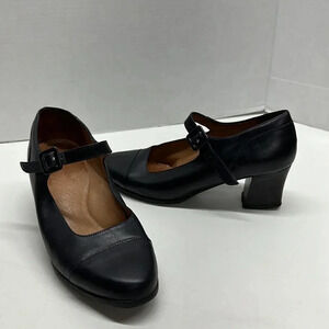Beautifeel Mary Jane Heels High Heeled Shoes Buckle Leather Navy Blue Size 39 9